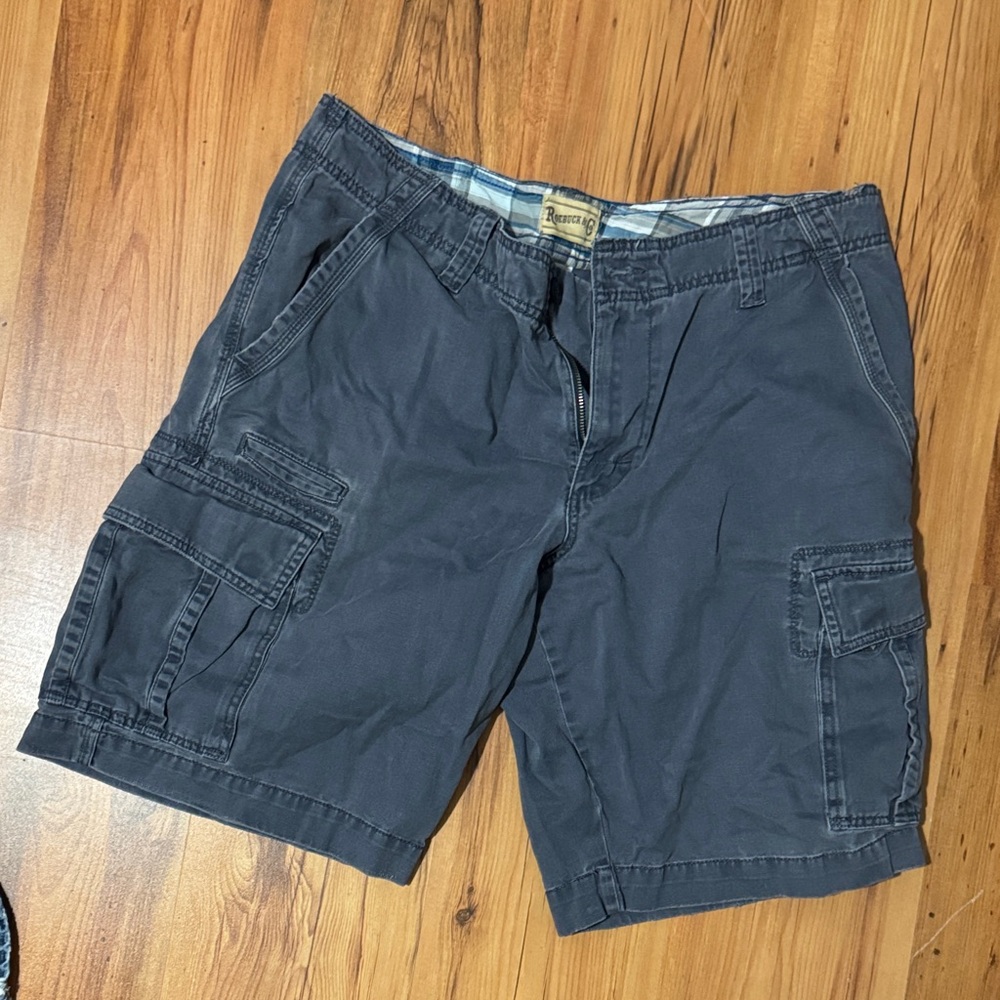 Roebuck and Co  Men's Dark Blue Cargo Shorts